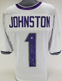 Quentin Johnston Signed TCU Horned Frogs Jersey (Beckett) L A Chargers Receiver