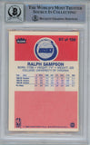 Ralph Sampson Signed 1986-87 Fleer #97 Rookie Card Beckett 10 Slab 42939
