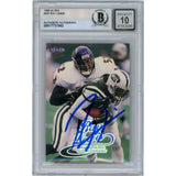 Ray Lewis Autographed 1999 Fleer Ultra #221 Slabbed Trading Card Beckett 50008