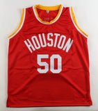 Ralph Sampson Signed Houston Rockets Jersey (Schwartz) Virginia Cavs Center