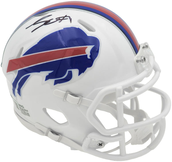 JAMES COOK AUTOGRAPHED BILLS WHITE SPEED MINI HELMET BECKETT WITNESS 236176