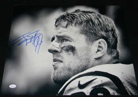 JJ WATT AUTOGRAPHED SIGNED HOUSTON TEXANS 16x20 PHOTO JSA