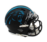 Steve Smith Sr Signed Carolina Panthers Speed Riddell ALT Black NFL Mini Helmet