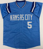 GEORGE BRETT - Kansas City Royals Signed Custom Replica Blue Jersey AUTO - BAS