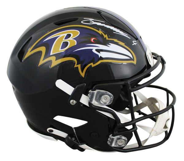 Ravens Zay Flowers Authentic Signed Riddell Speed Flex Full Size Helmet BAS