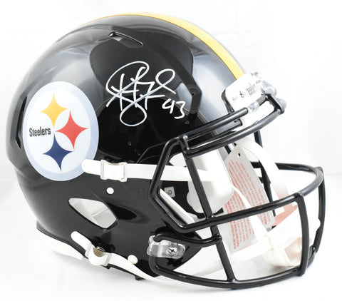 Troy Polamalu Autographed Steelers F/S Speed Authentic Helmet - Beckett W Holo