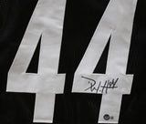 Derek Watt Autographed/Signed Pro Style Black XL Jersey Beckett 39792