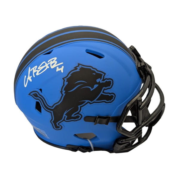Amon-Ra St. Brown Autographed Detroit Lions Riddell Rave Mini Helmet