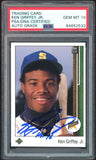 1989 Upper Deck #1 Ken Griffey Jr. HOF 16 RC Rookie PSA/DNA Auto GEM MINT 10