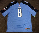TITANS MARCUS MARIOTA AUTOGRAPHED SIGNED BLUE NIKE JERSEY SIZE XL MM HOLO 94299