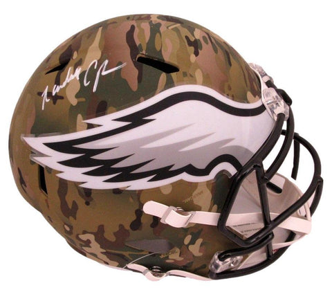 Randall Cunningham Autographed Full Size Camo Replica Helmet Eagles BAS 181008