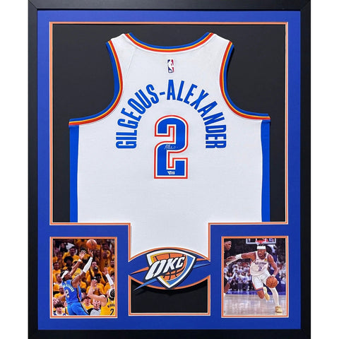 SGA Shai Gilgeous-Alexander Autographed Signed Framed Thunder Jersey FANATICS