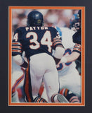 Walter Payton Signed 32x36 Custom Framed Cut Display w/Jersey & Bears Pin / PSA