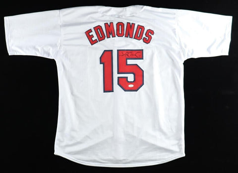 Jim Edmonds Signed St Louis Cardinal Jersey (JSA COA) 2006 World Series Champion