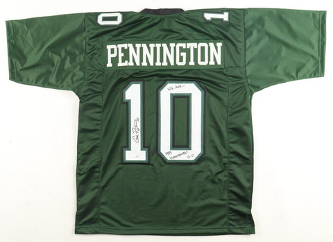 Chad Pennington Signed Marshall Thundering Herd Jersey / Twice Inscribed (JSA)