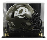 Davante Adams & Puka Nacua Signed STS F/S Speed Proline Helmet W/ Case BAS W