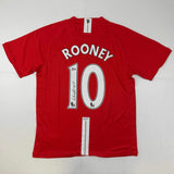 Autographed/Signed Wayne Rooney Manchester United Red 2008 Jersey Beckett COA