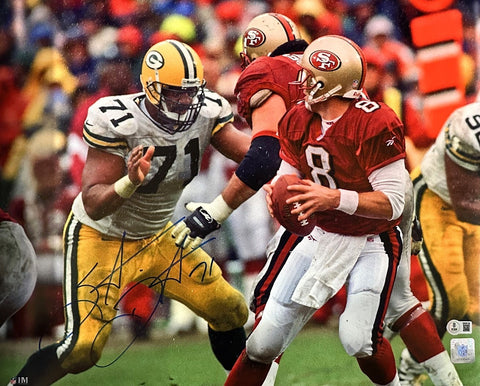 SANTANA DOTSON - GB Packers SB XXXI Champ - Signed 16x20 Photo #1 AUTO - BAS