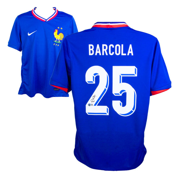 Bradley Barcola Signed France Soccer Jersey #25 with Beckett COA