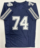Cowboys Hall of Famer BOB LILLY Signed Custom Blue Jersey AUTO - HOF '80 - BAS!!