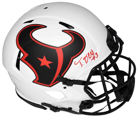 NATHANIEL TANK DELL SIGNED HOUSTON TEXANS LUNAR AUTHENTIC SPEED HELMET BECKETT