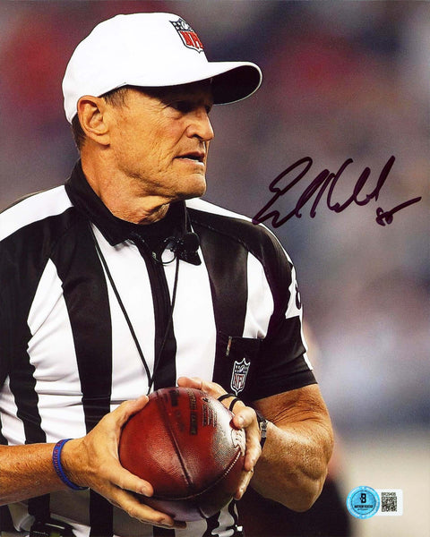 Ed Hochuli Authentic Signed 8x10 Vertical Photo Autographed BAS 1