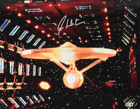 William Shatner Autographed Star Trek 16x20 USS Enterprise Photo- Beckett W Holo