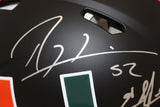 Ray Lewis & Ed Reed Autographed Miami Hurricanes '17 Nights F/S Helmet BAS 39865
