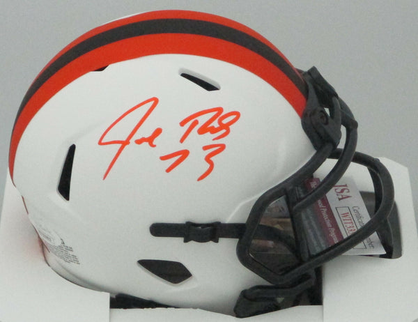 Cle Browns JOE THOMAS Signed Riddell LUNAR Speed Mini Helmet AUTO chof - JSA