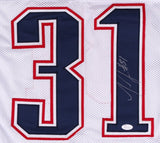 Jonathan Jones Signed Patriots Jersey (JSA) 2xSuper Bowl Champion Cornerback