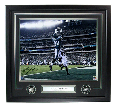 Dallas Goedert Autographed 16x20 Photo Philadelphia Eagles Framed Fanatics