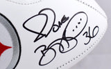 Hines Ward Jerome Bettis Signed Pittsburgh Steelers Logo Football-Beckett W Holo