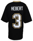 Bobby Hebert (SAINTS) Signed Black Custom Football Jersey - (SCHWARTZ COA)