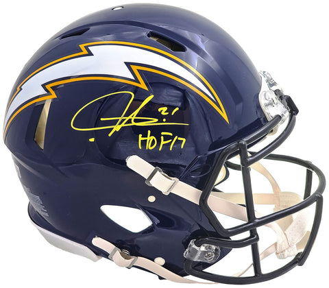 LADAINIAN TOMLINSON AUTOGRAPHED CHARGERS FULL SIZE AUTH HELMET BECKETT 220880