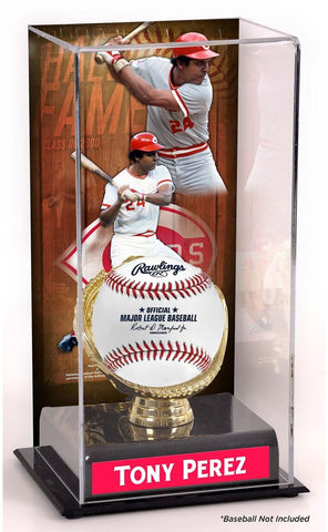Tony Perez Cincinnati Reds Hall of Fame Sublimated Display Case with Image