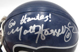 Matt Hasselbeck Autographed Seahawks Mini Helmet "Go Hawks" MCS Holo #88487