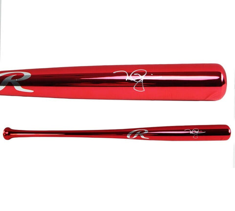 Mark McGwire Signed St. Louis Cardinals Rawlings Red Chrome MLB Bat