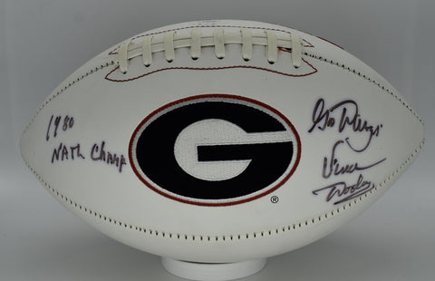 Vince Dooley Signed/Autographed Georgia Bulldogs Logo Football JSA 212301