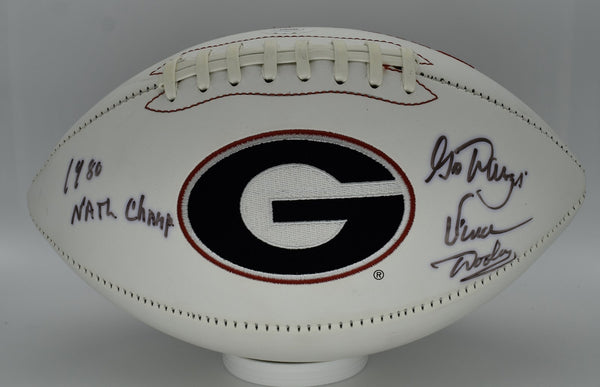 Vince Dooley Signed/Autographed Georgia Bulldogs Logo Football JSA 212301