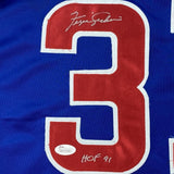 Autographed/Signed FERGIE JENKINS HOF 91 Chicago Blue Jersey JSA COA