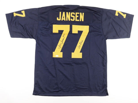 Jon Jansen Signed Michigan Wolverines Jersey (JSA COA) 1997 National Champion OT