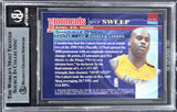 Lakers Shaquille O'Neal Signed 2000 Topps Finest Moments #FMSO Card BAS Slabbed