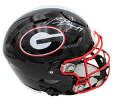 Brock Bowers Signed Georgia Bulldogs Speed Flex Authentic Black NCAA Helmet