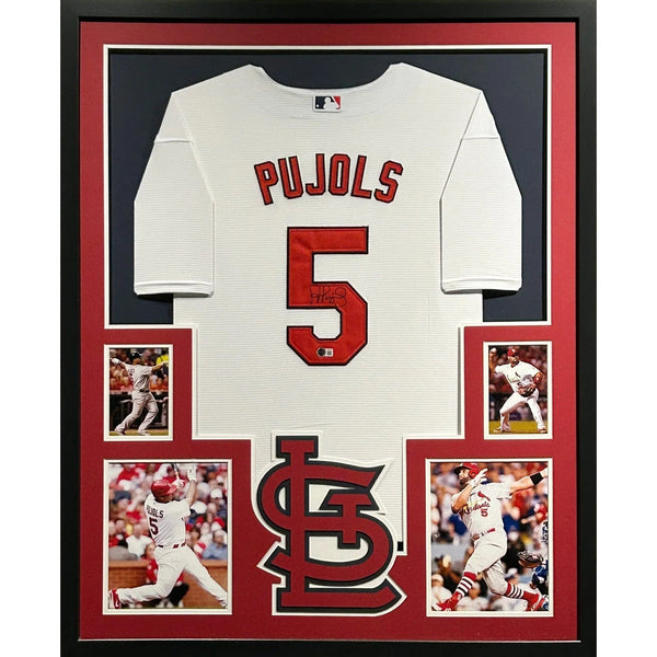 Albert Pujols Autographed Signed Framed St. Louis Cardinals Jersey MLB COA