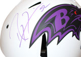 Ray Lewis & Ed Reed Signed Baltimore Ravens Authentic Lunar Helmet BAS 38898