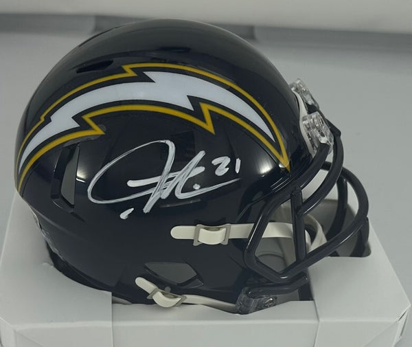 Chargers LADANIAN TOMLINSON Signed Riddell Speed Mini Helmet AUTO - BAS