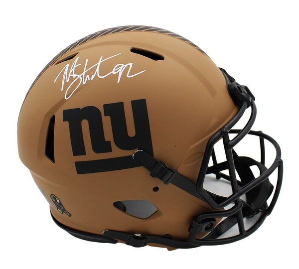Michael Strahan Signed New York Giants Speed Authentic STS 2 NFL Helmet