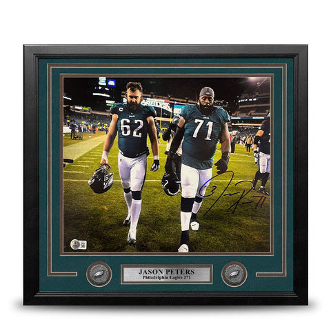 Jason Peters w/ Kelce Philadelphia Eagles Autographed 11x14 Framed Photo Beckett