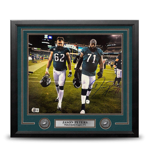 Jason Peters w/ Kelce Philadelphia Eagles Autographed 11x14 Framed Photo Beckett