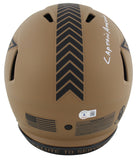Cowboys Roger Staubach "2x Insc" Signed STS II F/S Speed Proline Helmet BAS Wit
